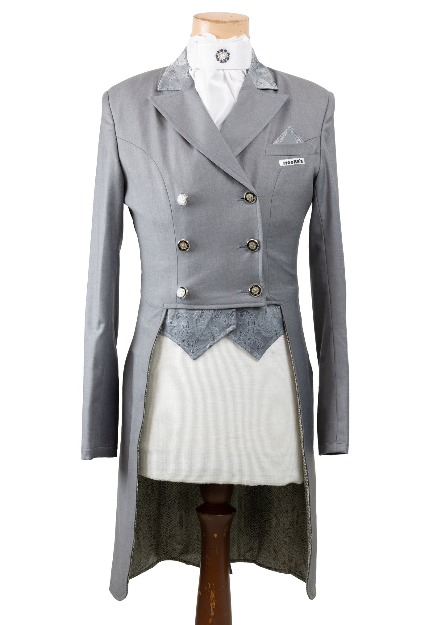 New Season - MRW Ladies Grey/Grey Stretch Dressage Tailcoat