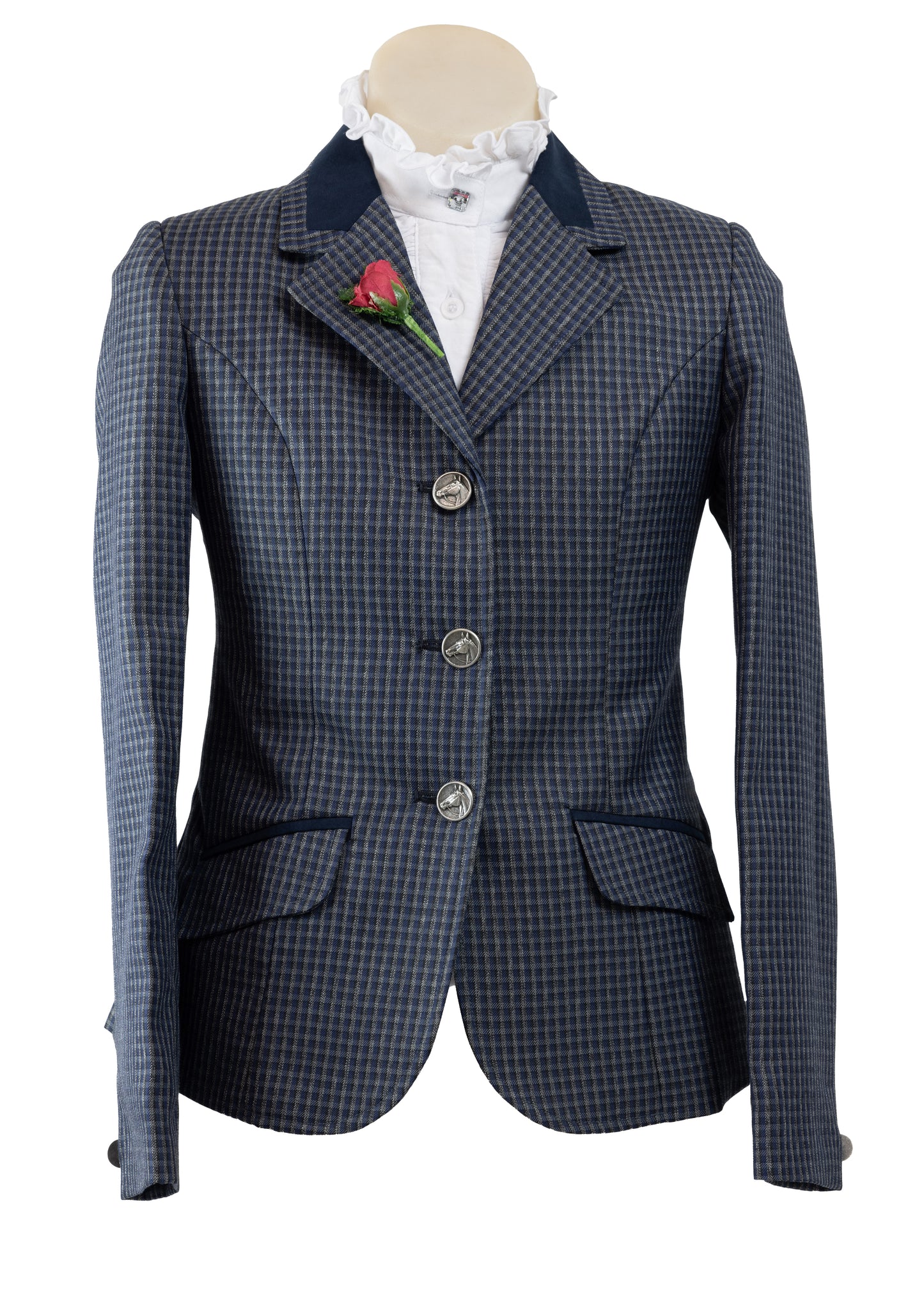 09 - Childrens Silver, blue and grey wool blend tweed Jacket