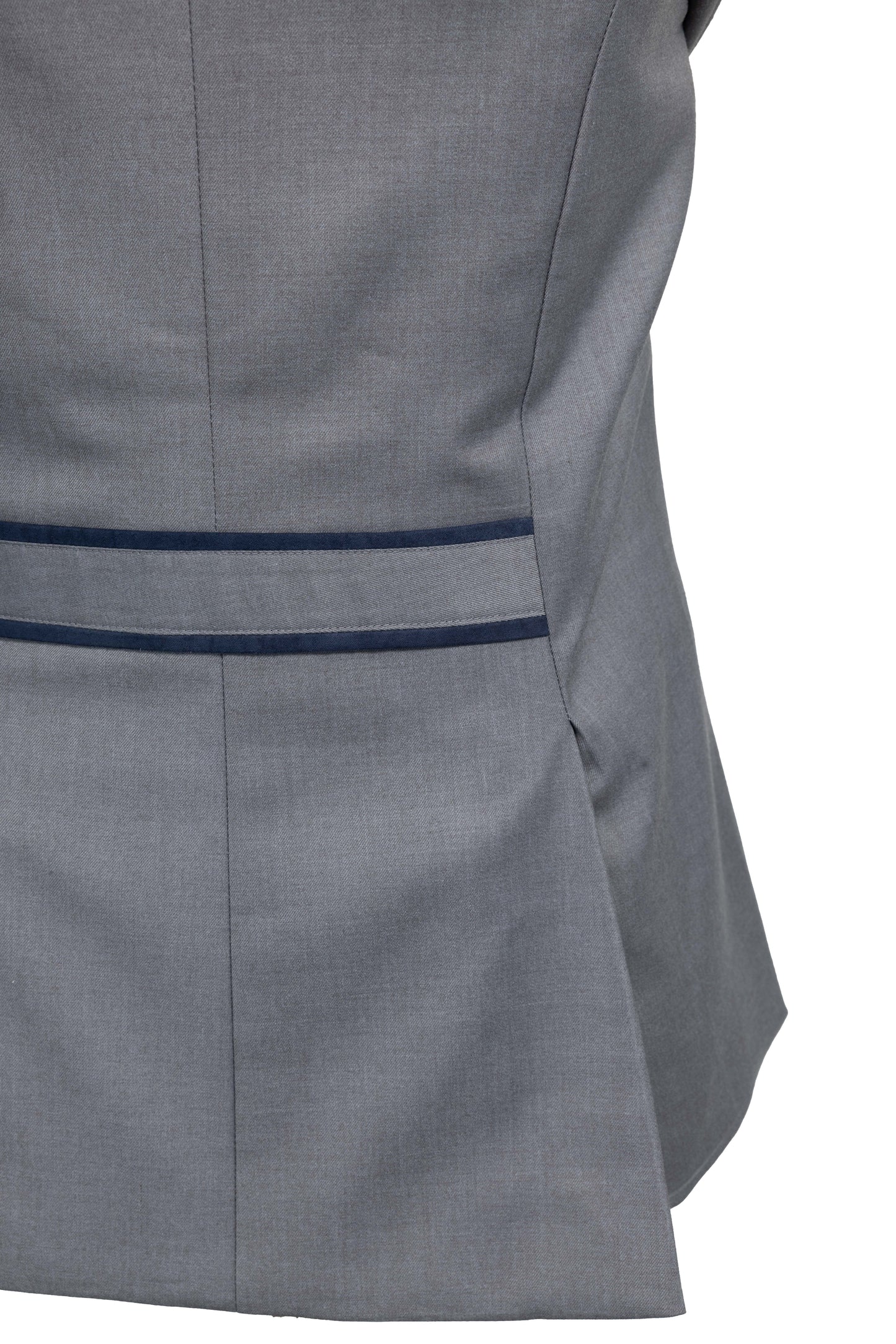 Silver Grey - Ladies Stretch Jacket with Navy detail