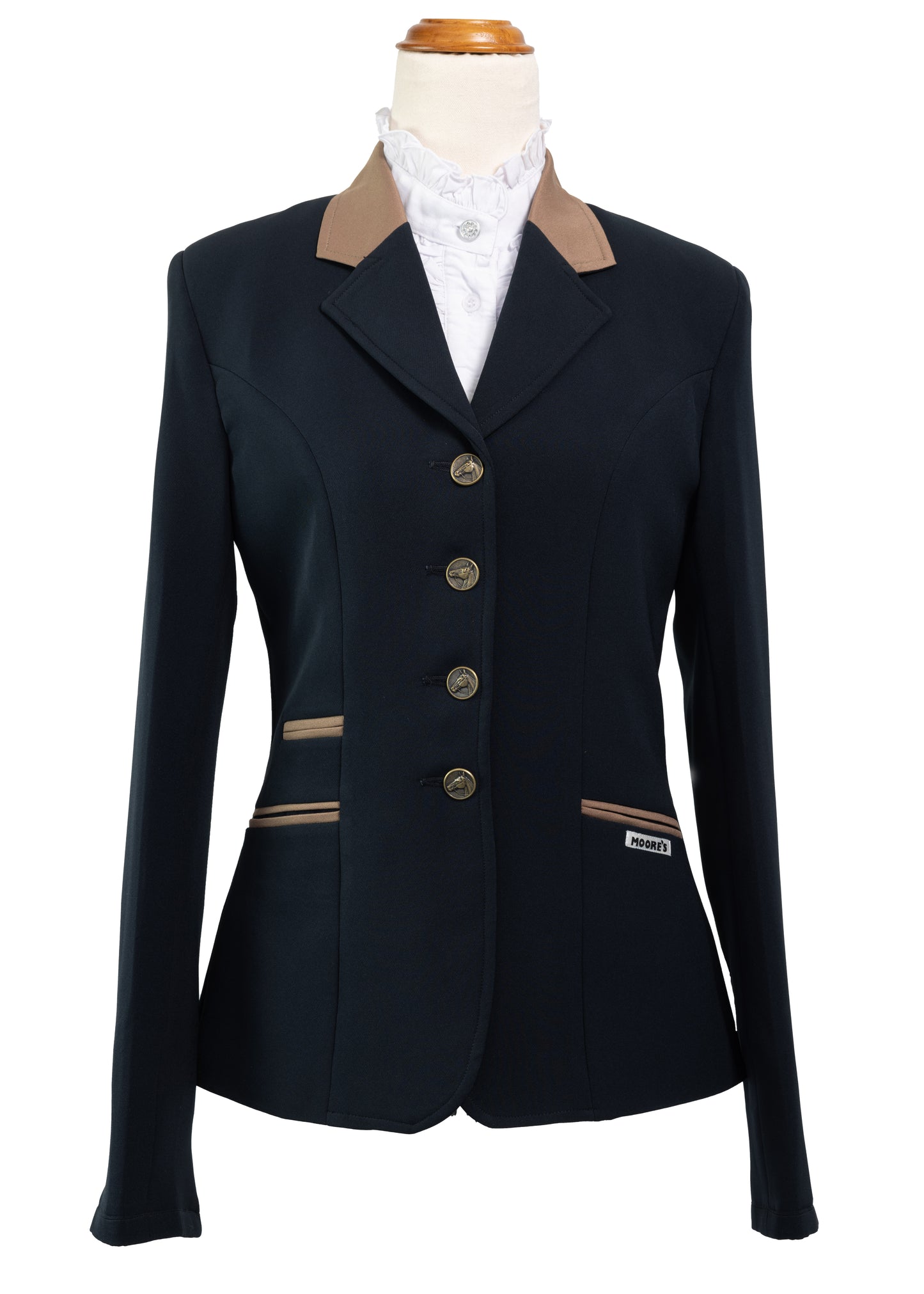 New Style Midnight Navy Stretch Jacket with Choco Milk Detail