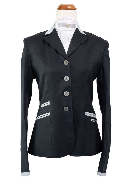 Black - Ladies Stretch Jacket with Grey Detail