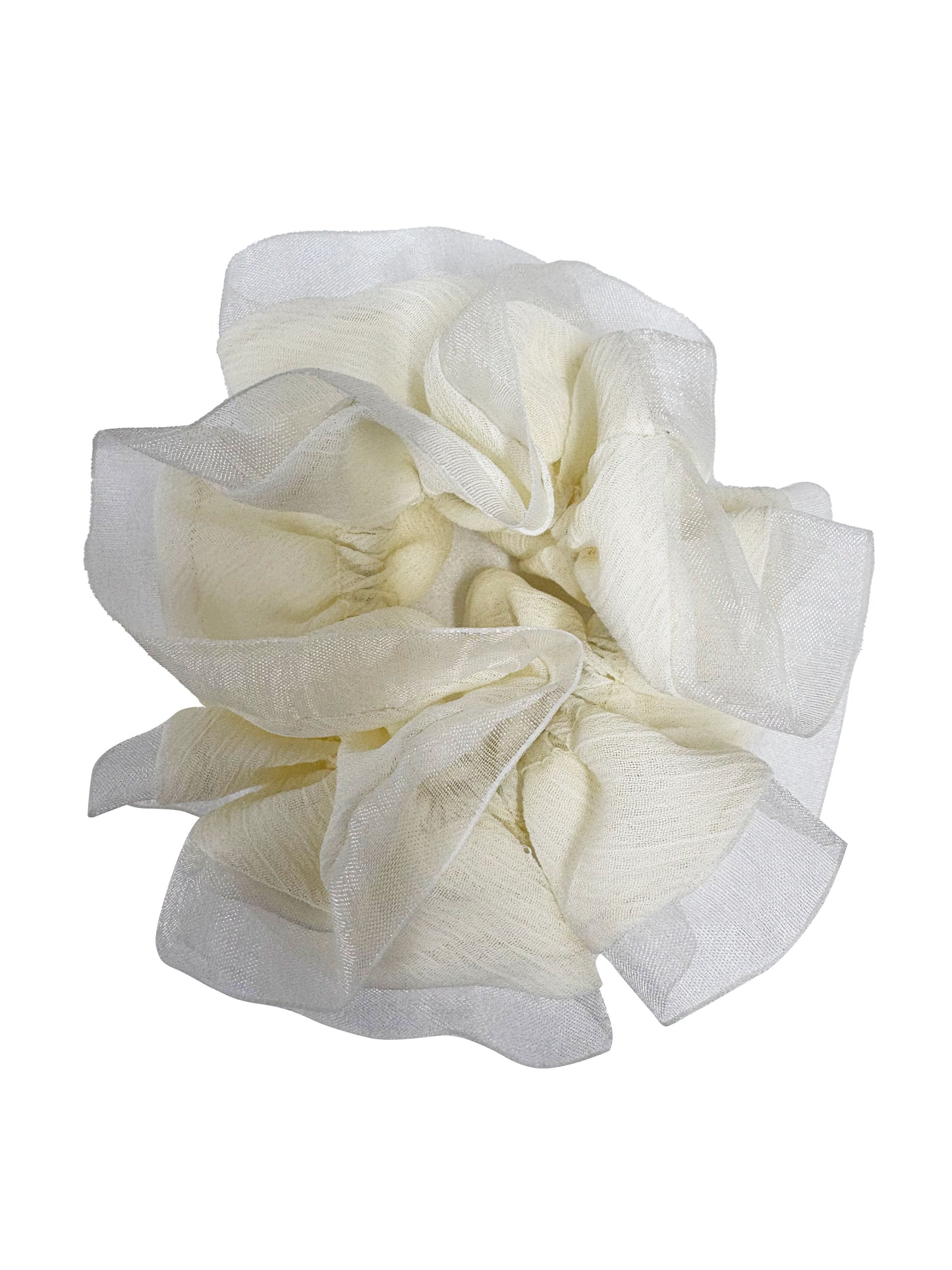 Mesh Trim Chiffon Hair Scrunchie