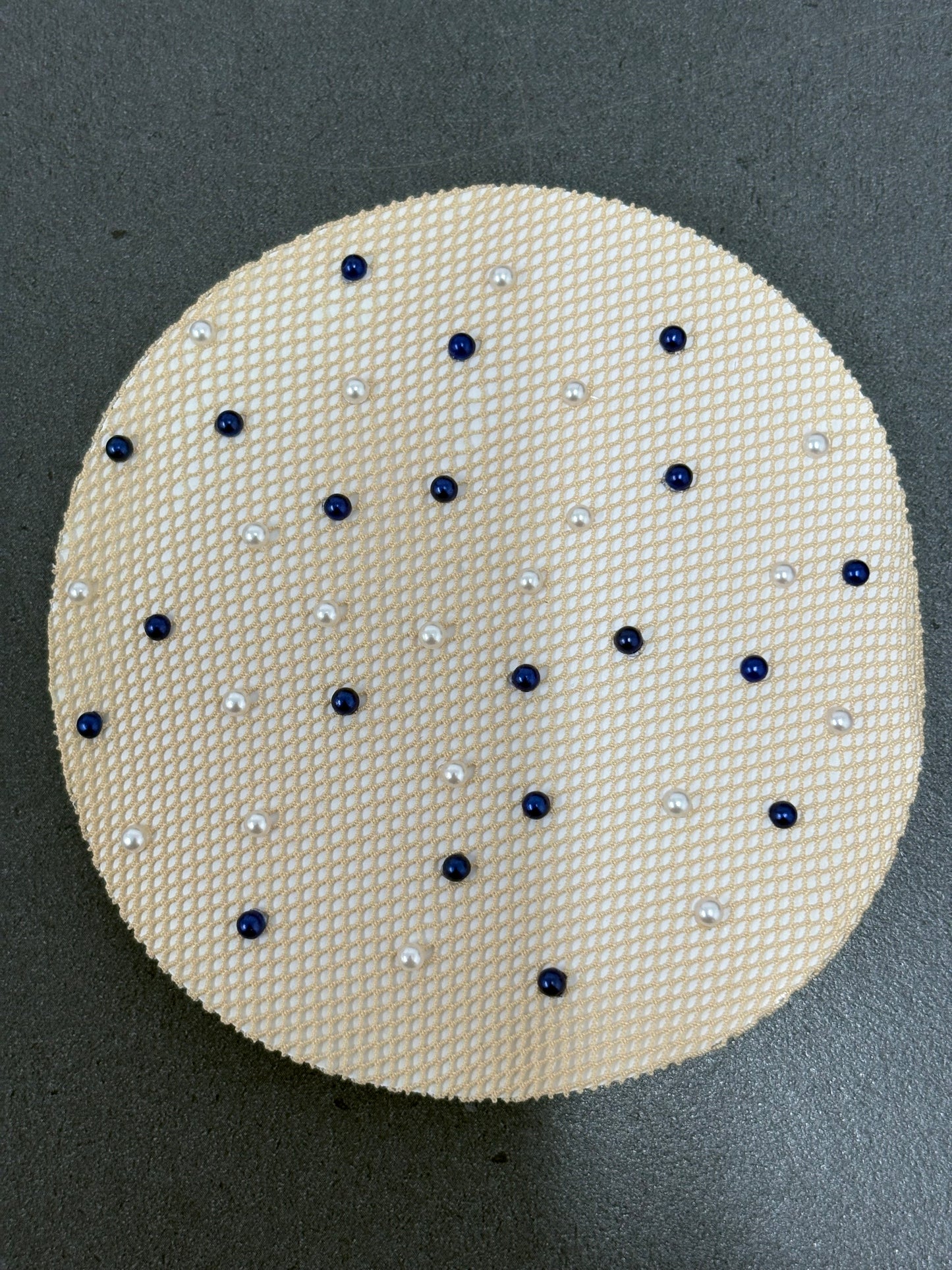 Fine Blonde Mesh Bun Net with pearls or crystals