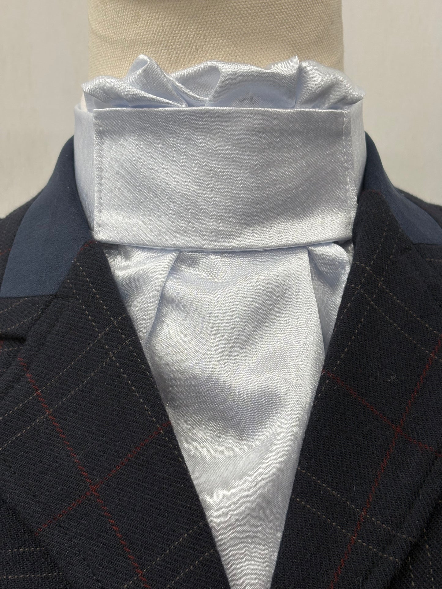 White Pre-tied Dressage Stock DPTS33
