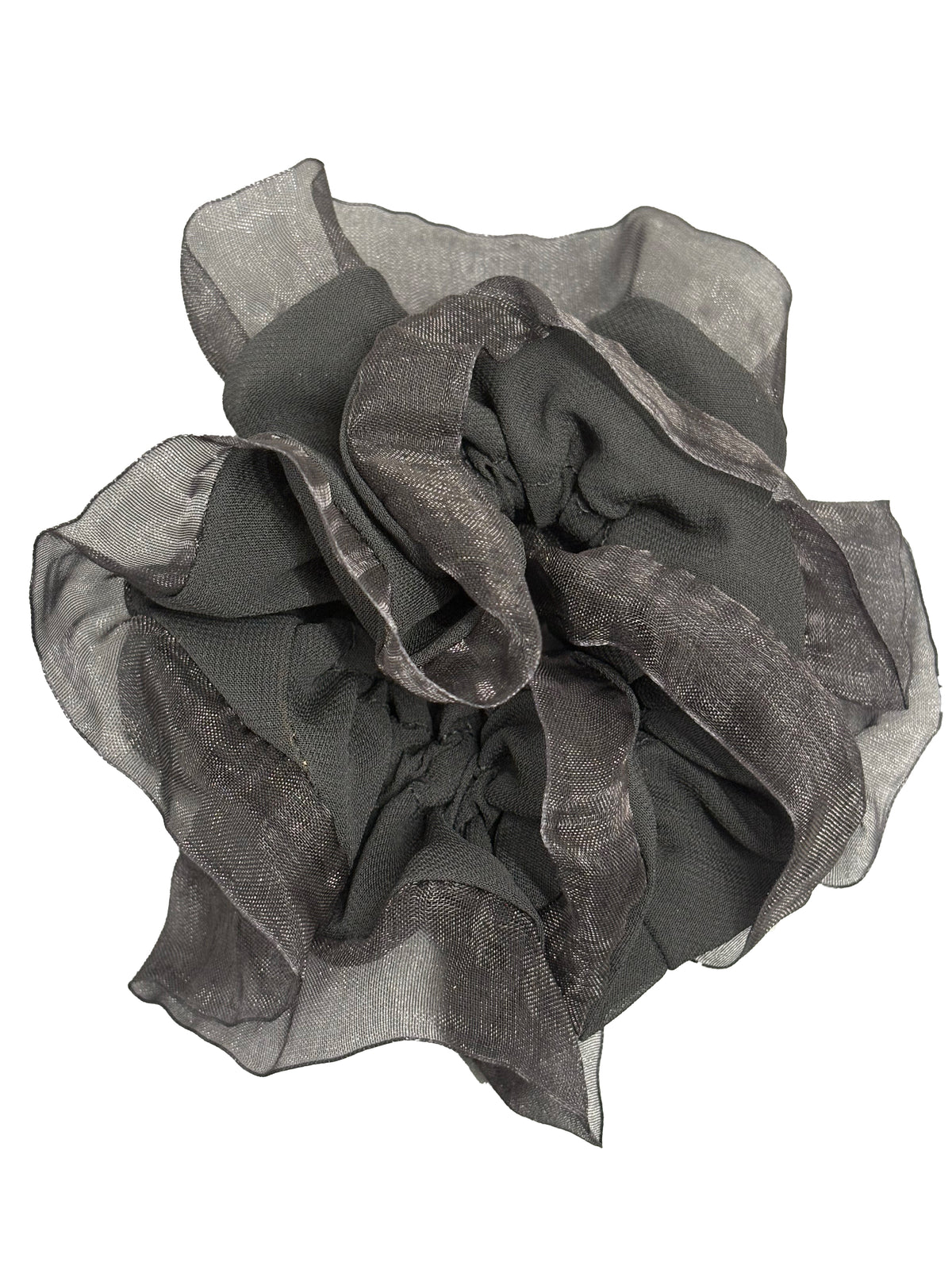 Zafina Mesh Trim Chiffon Hair Scrunchie