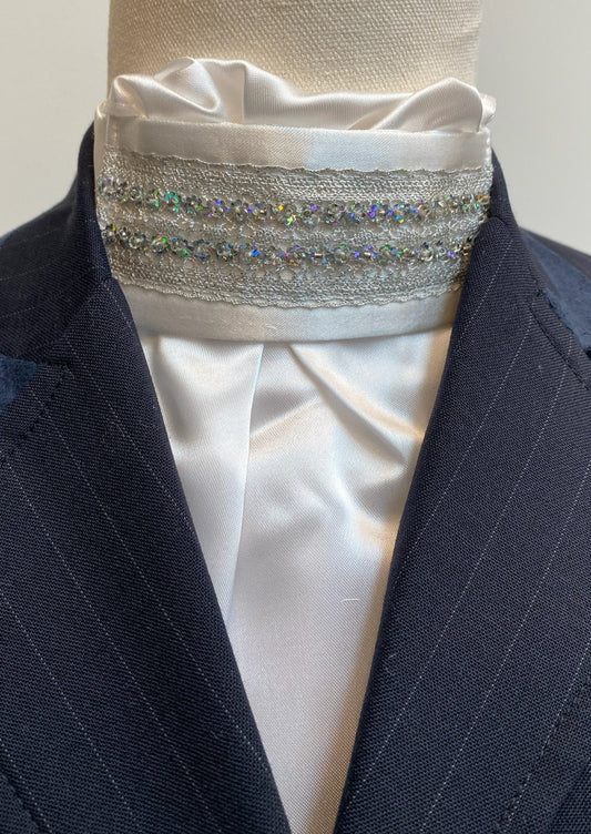 Off White Pre-tied Dressage Stock DPTS02