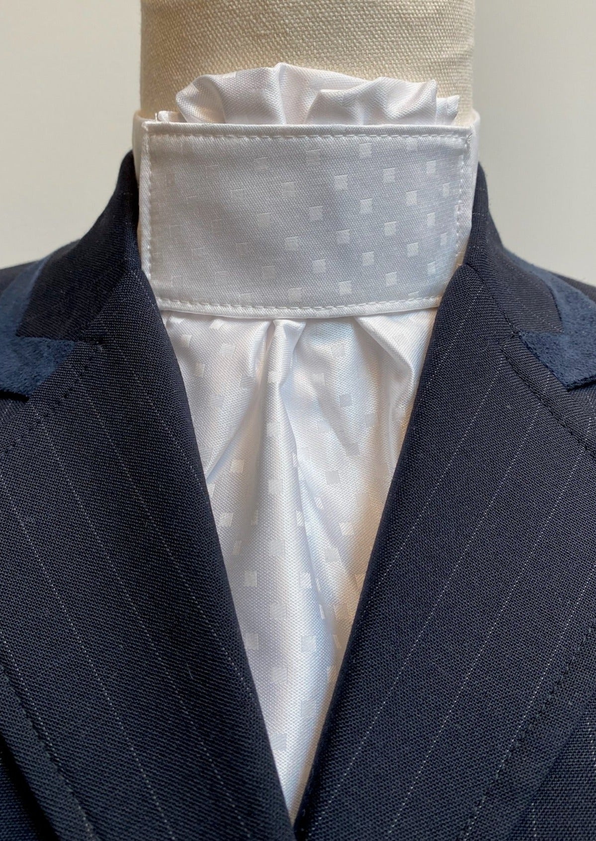 White Pre-tied Dressage Stock DPTS19