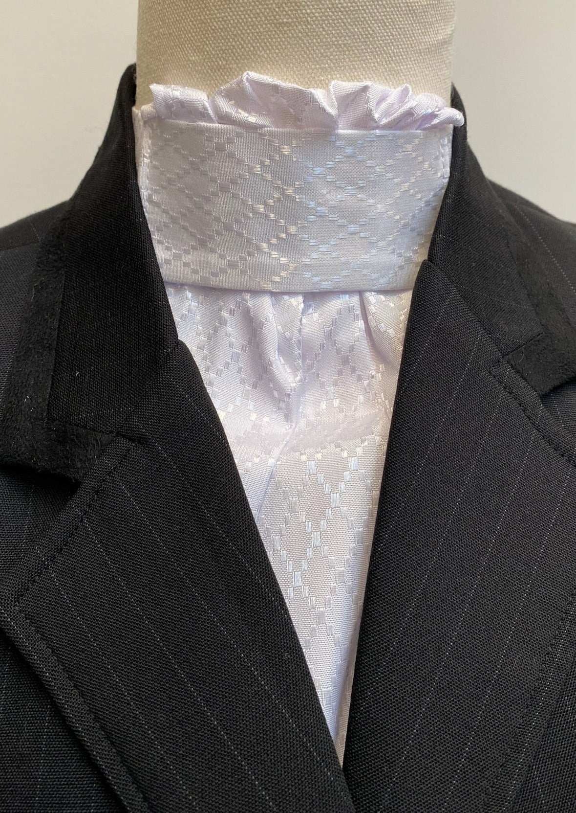 White Pre-tied Dressage Stock DPTS28