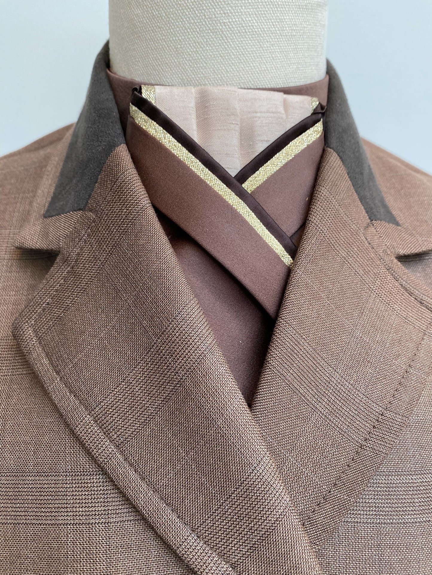 Brown Pre-tied Stock PTS12