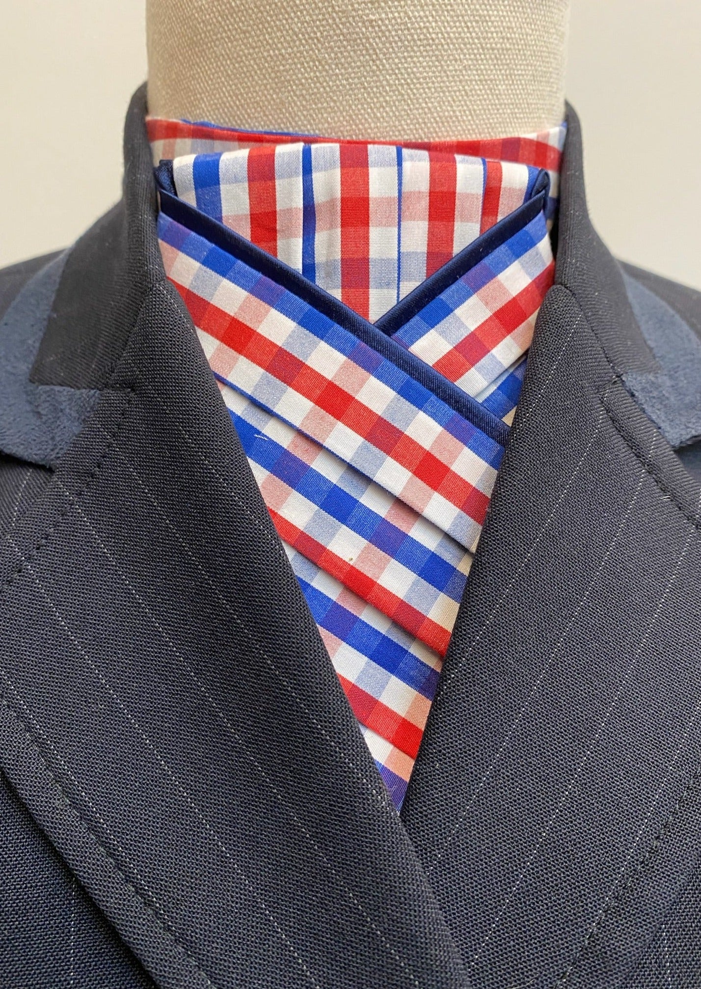 Red/Navy Pre-tied Stock PTS70