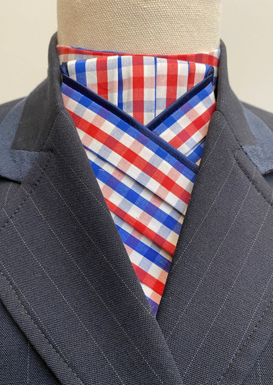 Red/Navy Pre-tied Stock PTS70