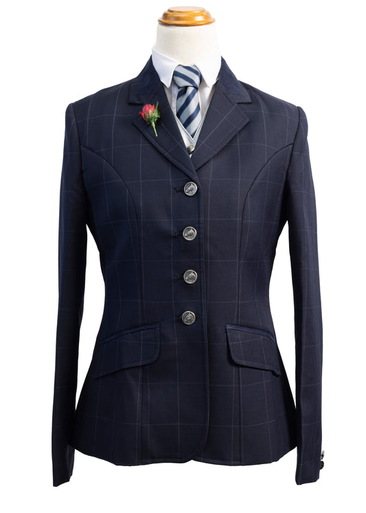 04 - 2025 Ladies dark navy fine pure wool tweed jacket