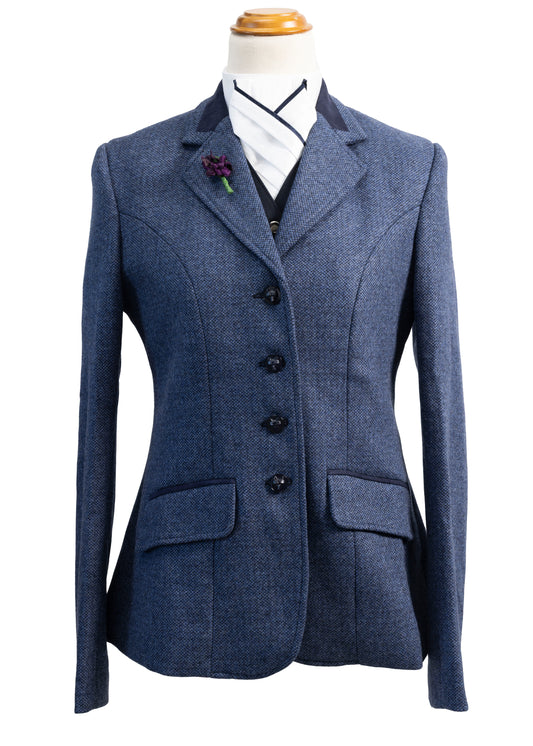 01 - 2025 Ladies navy blue birdseye tweed jacket