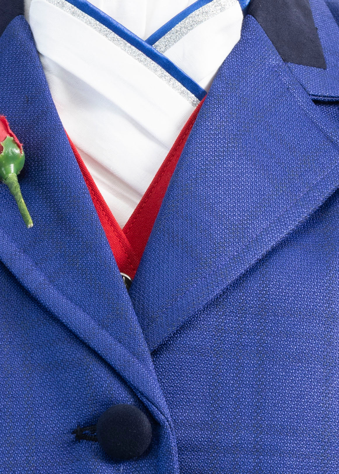 23 - 2025 Ladies Vibrant royal blue tweed with a subtle blue overcheck jacket