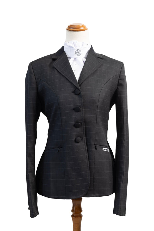 New Style Black with subtle grey Overcheck - Ladies Stretch Jacket with Black detailing