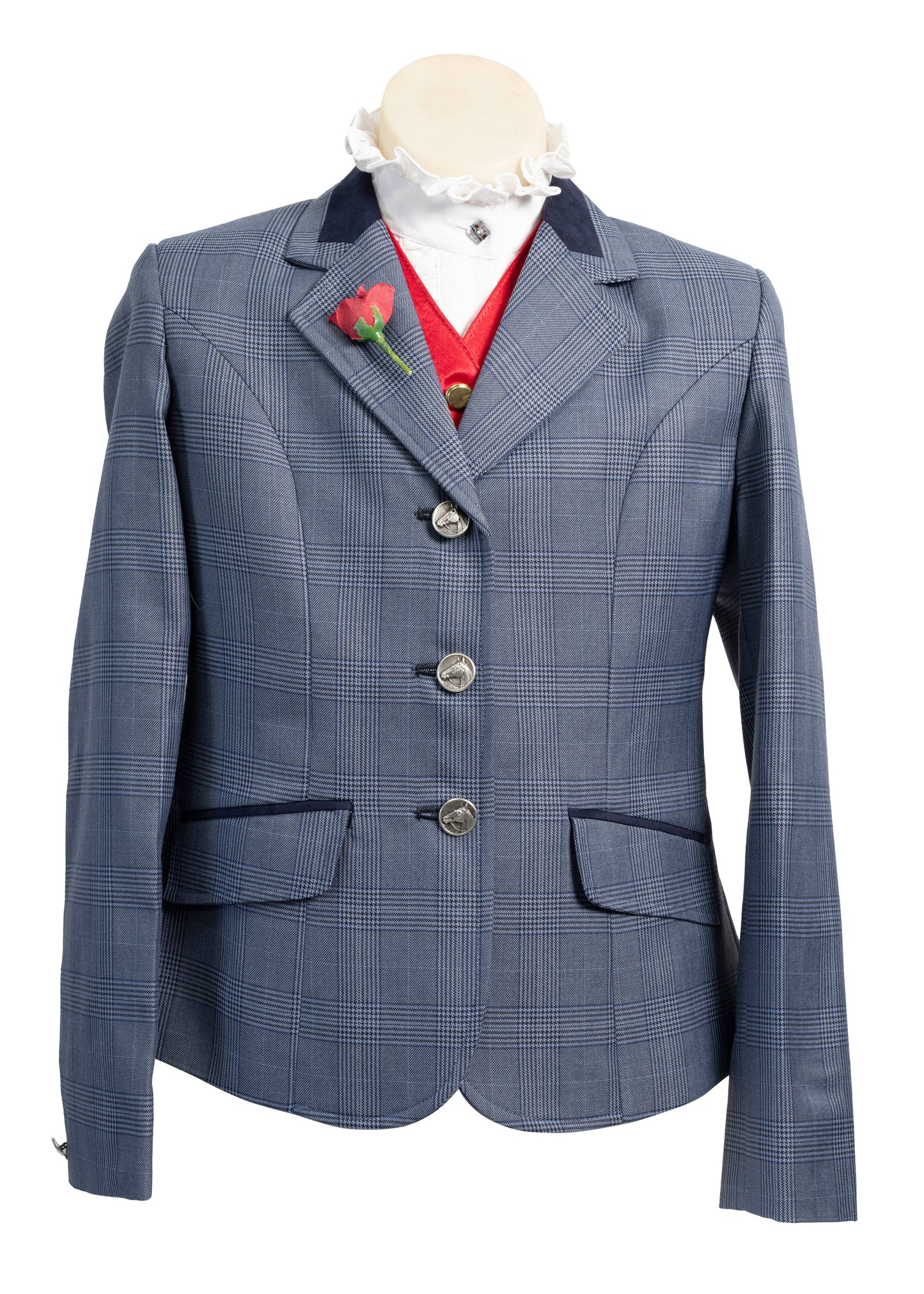 18 - 2025 Children's Classic Blue & Grey Fine Wool Blend Tweed Jacket