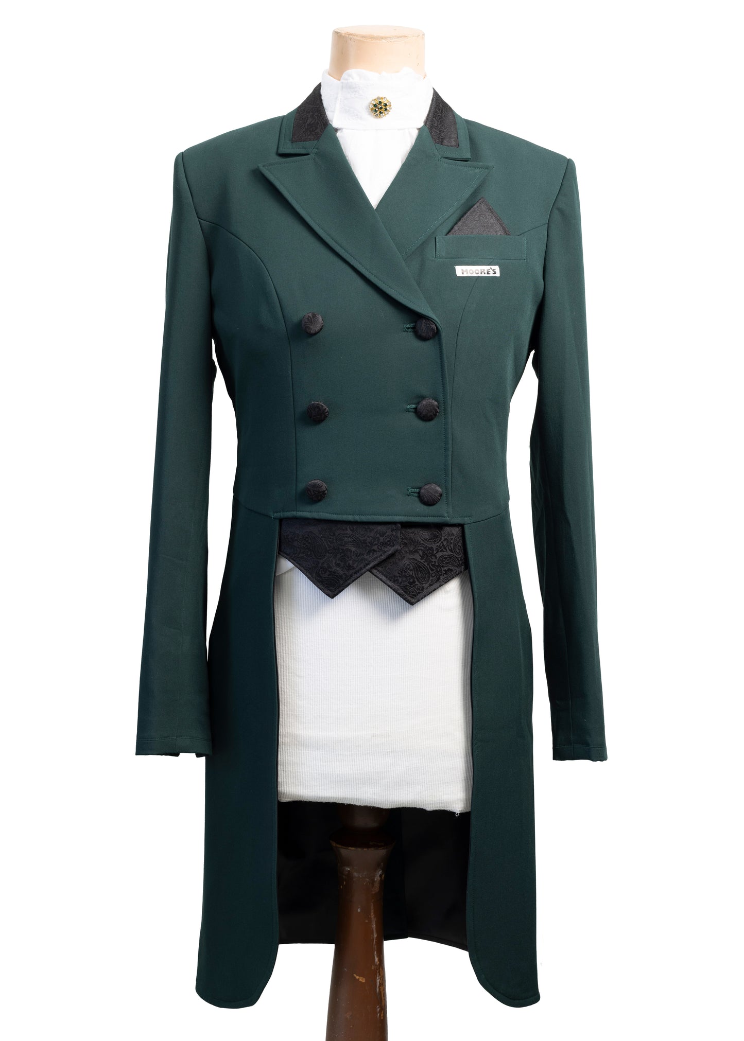 New Season - MRW Ladies Deep Green & Black Stretch Dressage Tailcoat