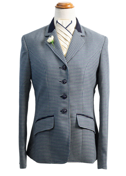 02 - 2025 Ladies navy & bottle green mid weight pure wool tweed jacket