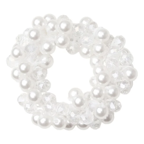 SD® Caroline scrunchie Crystal & Pearl