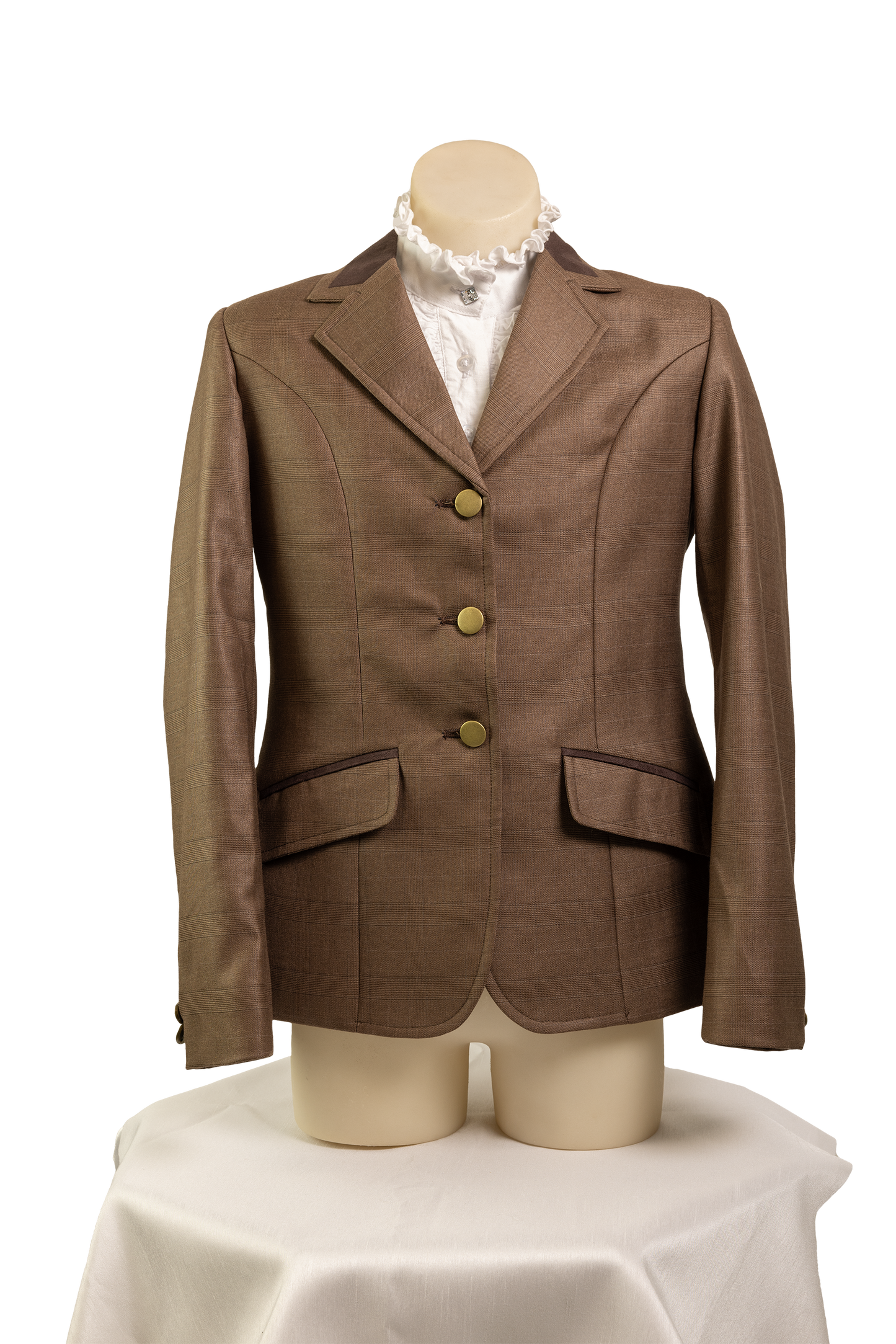 27 - Childrens Coffee brown fine wool tweed Jacket