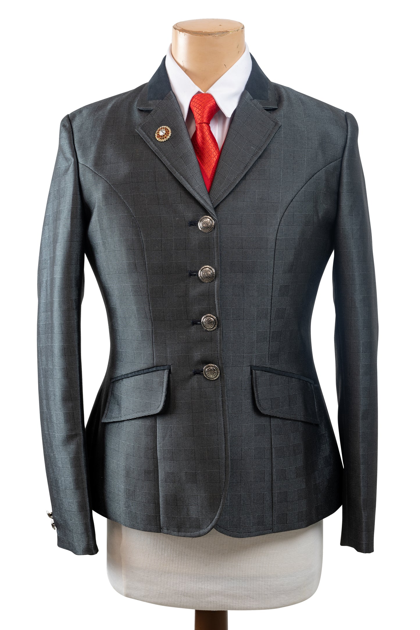 5 - 2021 Ladies Gleaming two tone slate grey wool blend tweed
