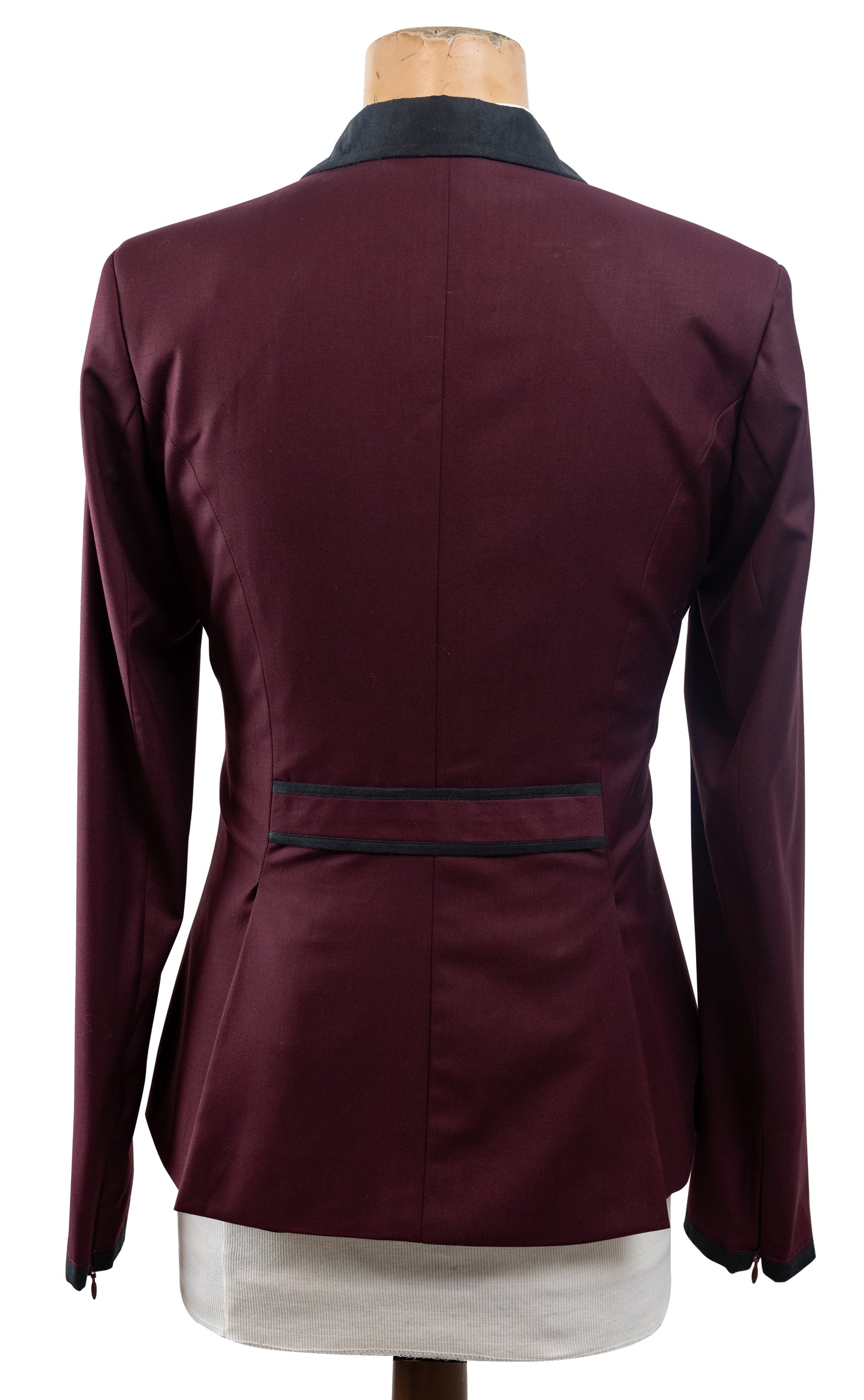 New Style Burgundy Stretch Jacket With Black Detail