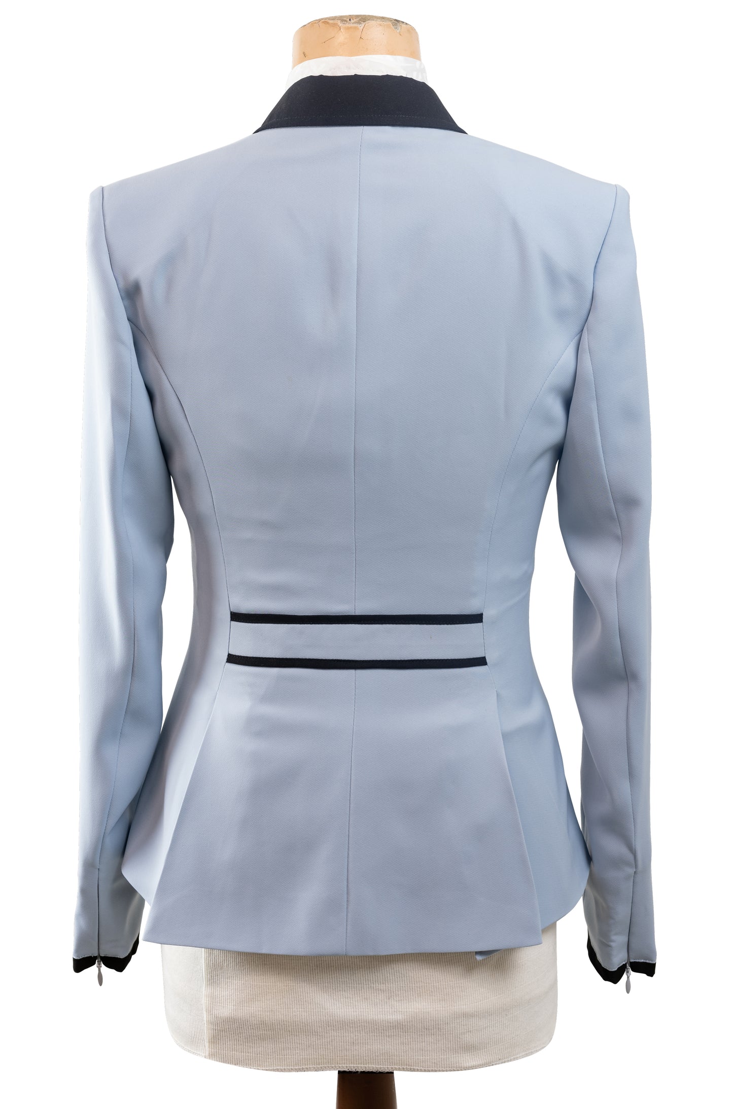 New Style Ultra Baby Blue Stretch Jacket With Black Detail