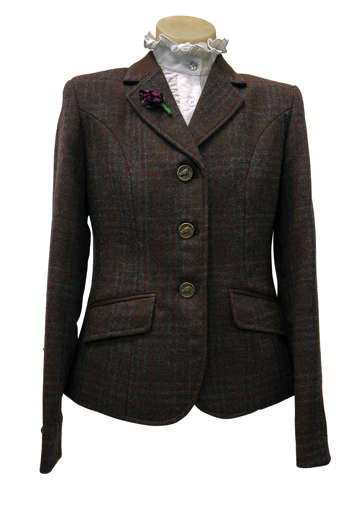 21 - 2025 Children's Chocolate Brown & Burgundy with Chocolate Brown Detail Jacket