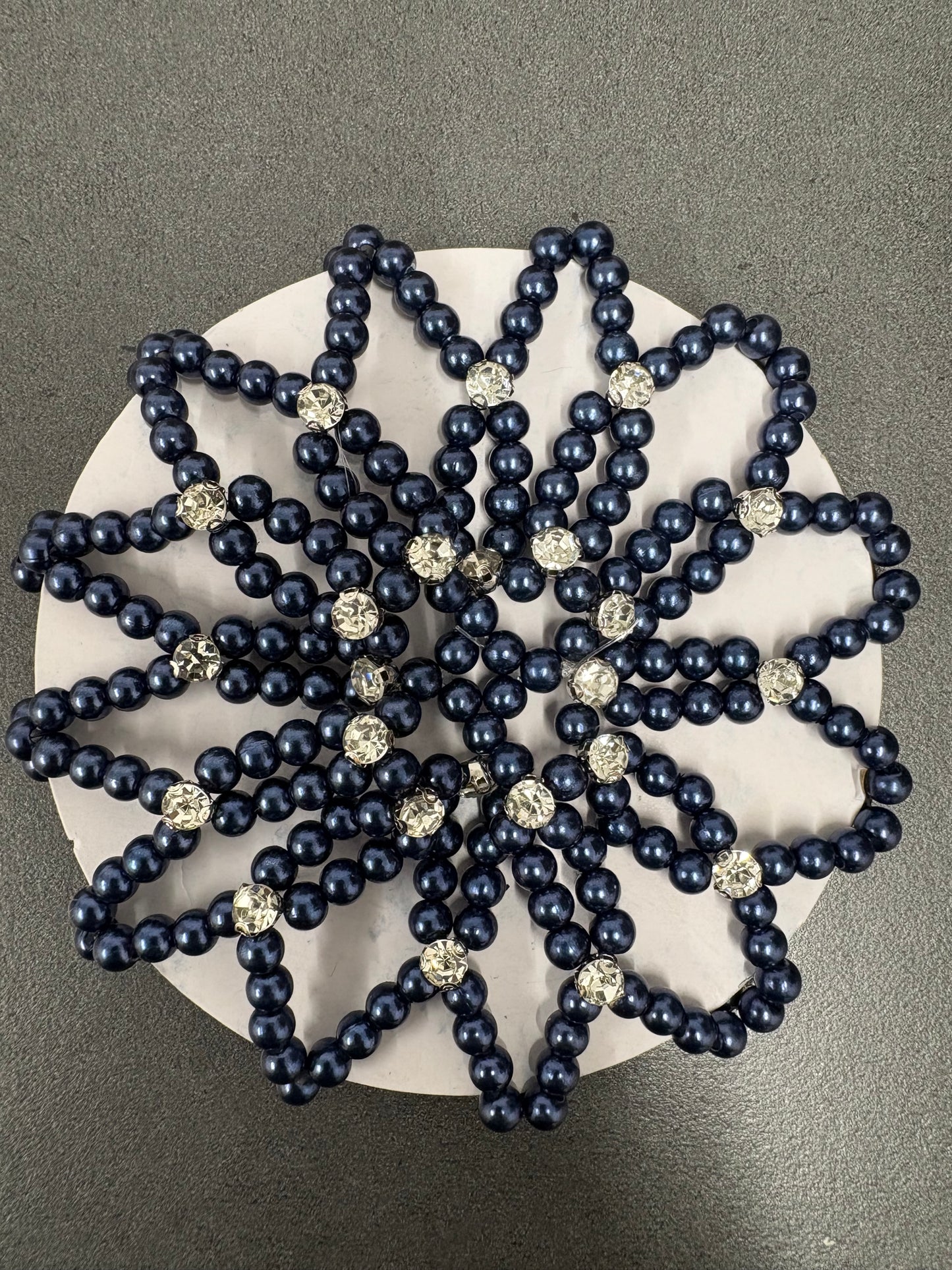 Pearl & Crystal Beaded Bun Net