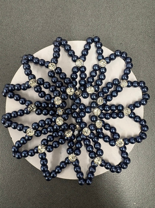 Pearl & Crystal Beaded Bun Net