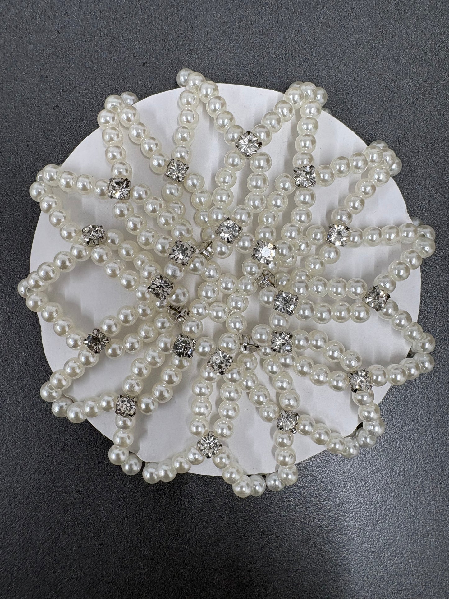 Pearl & Crystal Beaded Bun Net