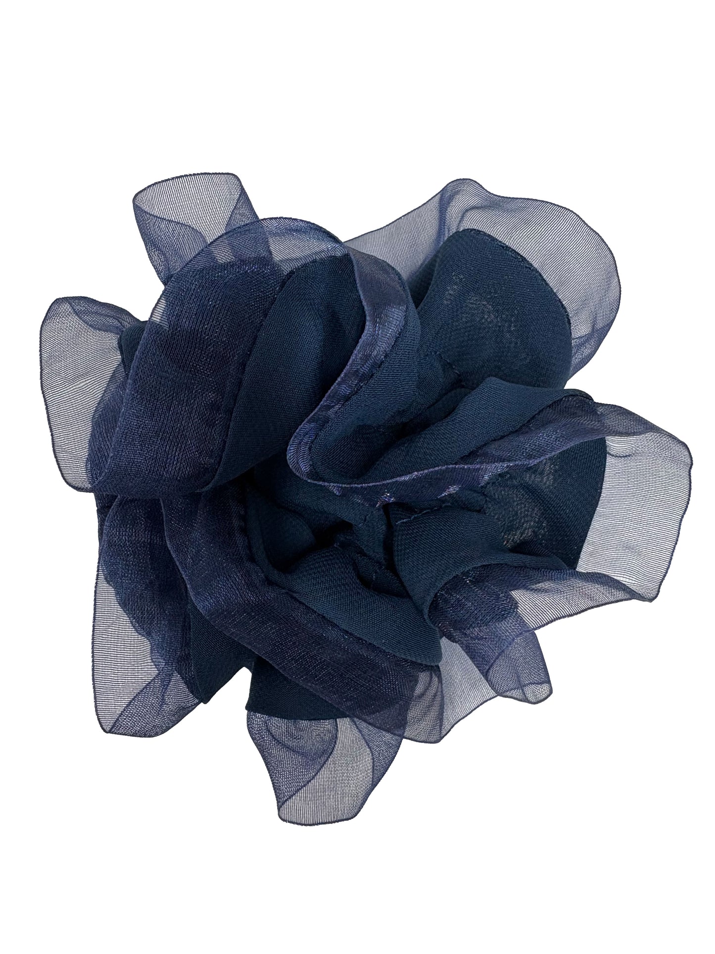 Mesh Trim Chiffon Hair Scrunchie