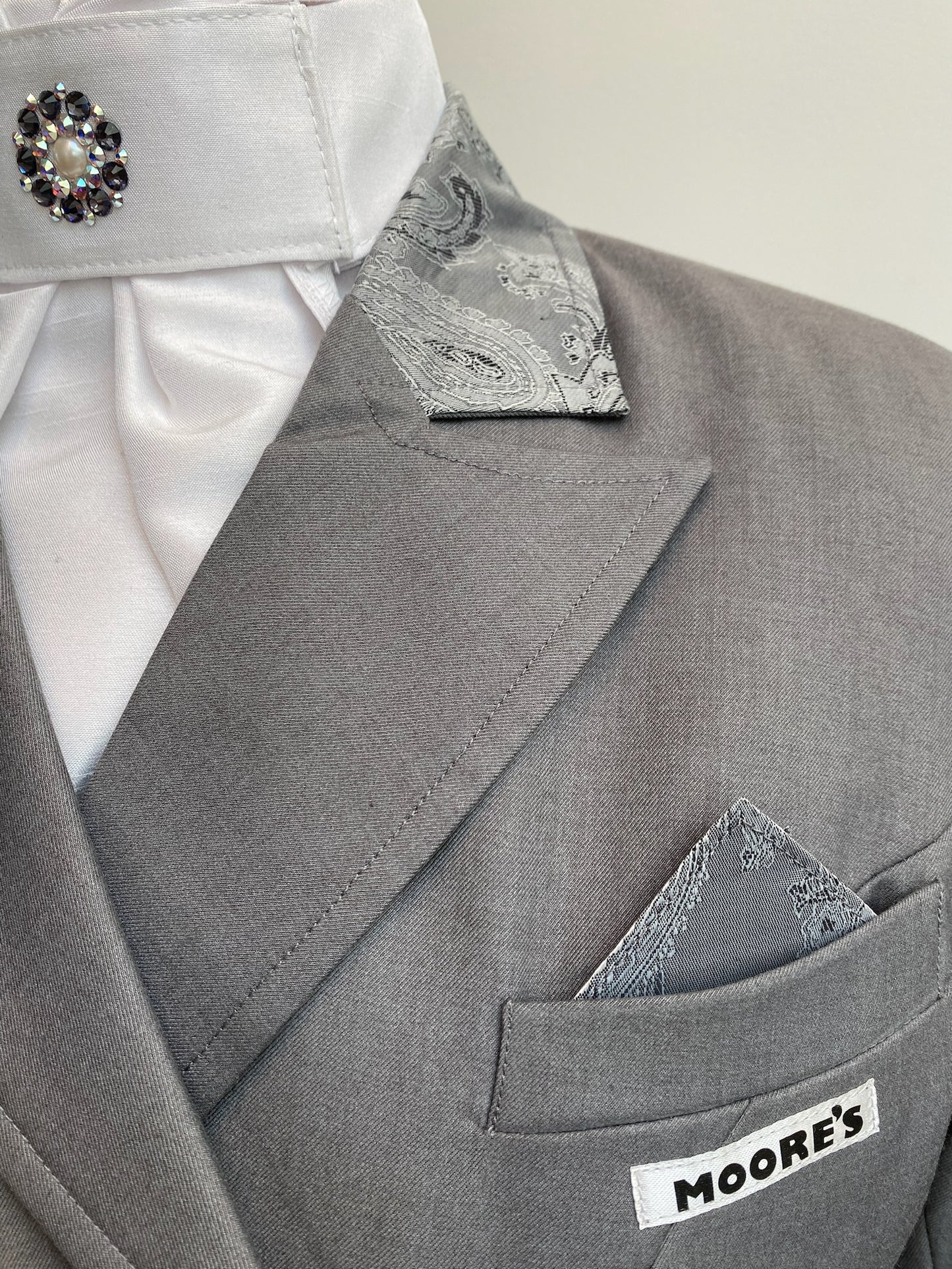 New Season - MRW Ladies Grey/Grey Stretch Dressage Tailcoat