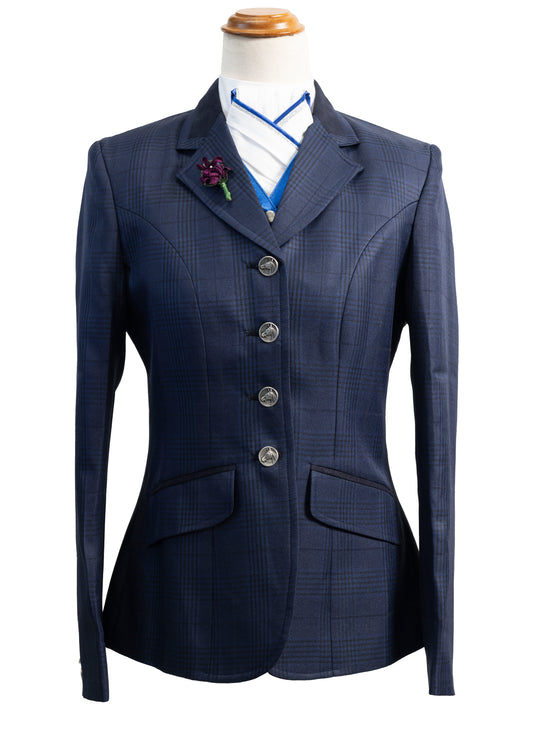 21 - 2025 Ladies dark navy tweed with darker navy overcheck jacket