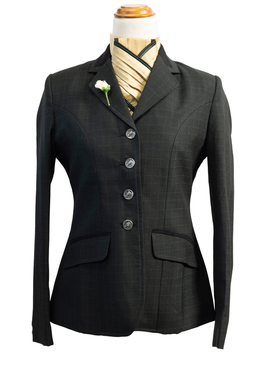 24 - 2025 Ladies Bottle Green tweed with a subtle contrasting overcheck jacket
