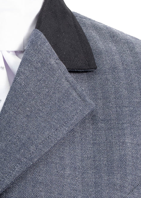 New Style Herringbone Tweed - Ladies Stretch Jacket with Black detailing