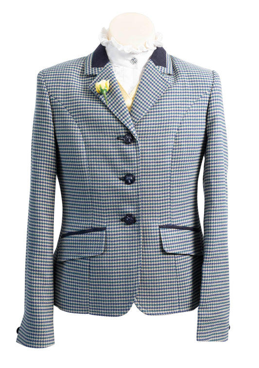 1 - 2025 Children's Navy & Bottle Green Tweed, Cream Base with Baby Blue Check Jacket