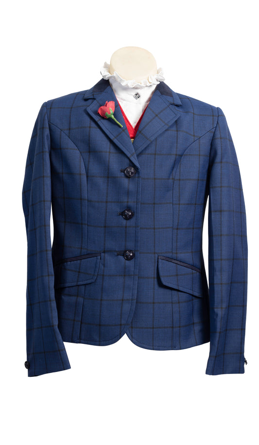 2 - 2025 Children's Mid Navy Blue Tweed with Bold Navy Overcheck Jacket