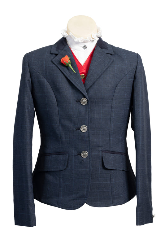 10 - 2025 Children's Navy Blue Tweed with Subtle Blue Overcheck Jacket