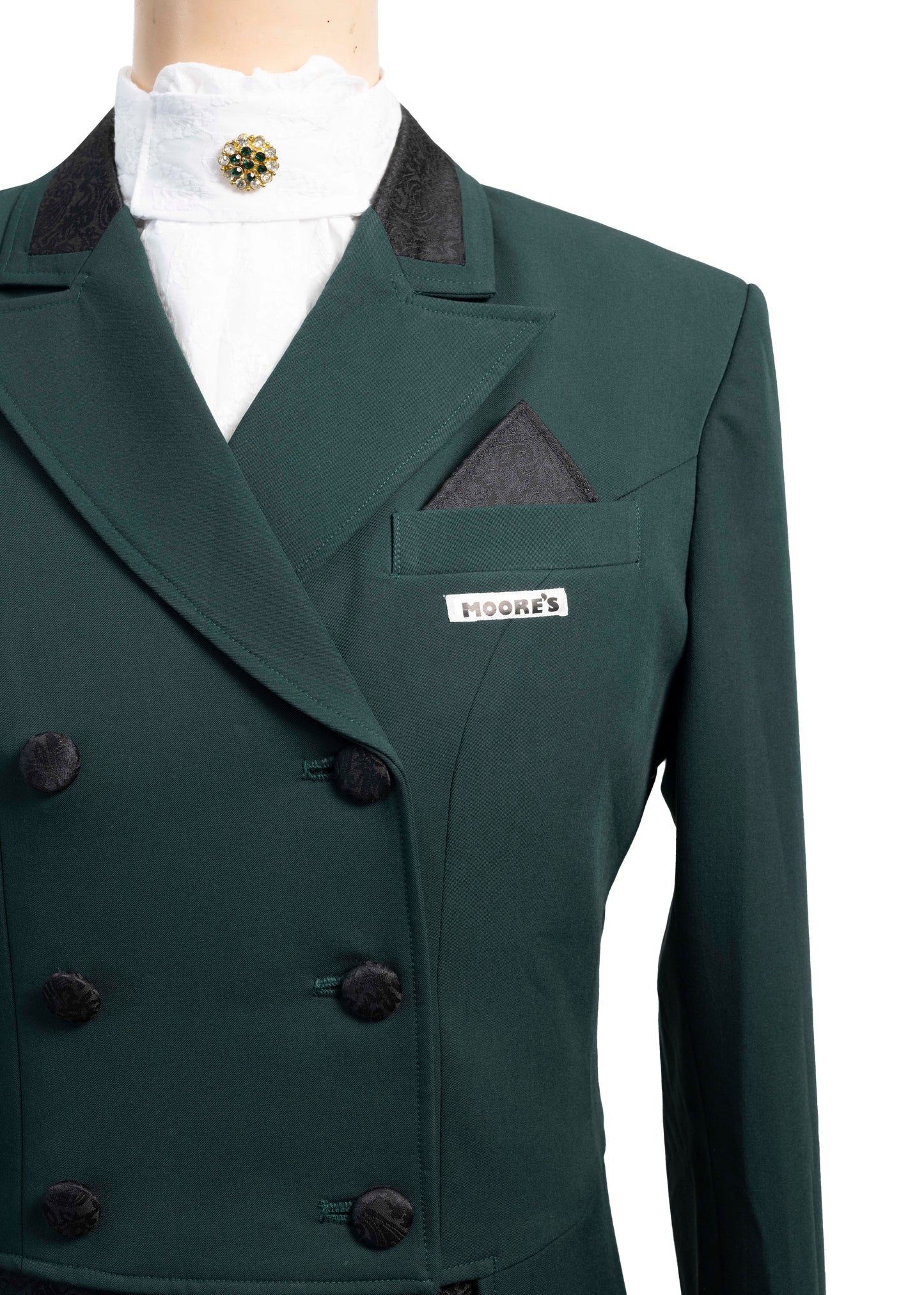 New Season - MRW Ladies Deep Green & Black Stretch Dressage Tailcoat