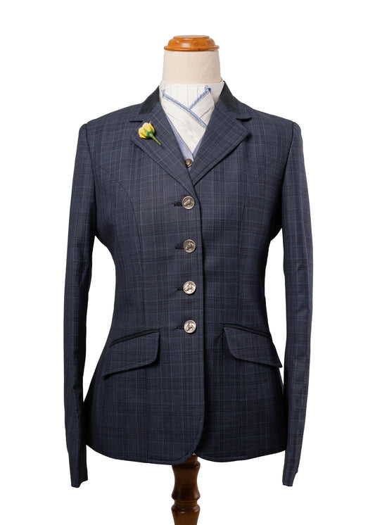 15 - 2026 Ladies Mid Blue wool blend tweed with lighter blue tones jacket