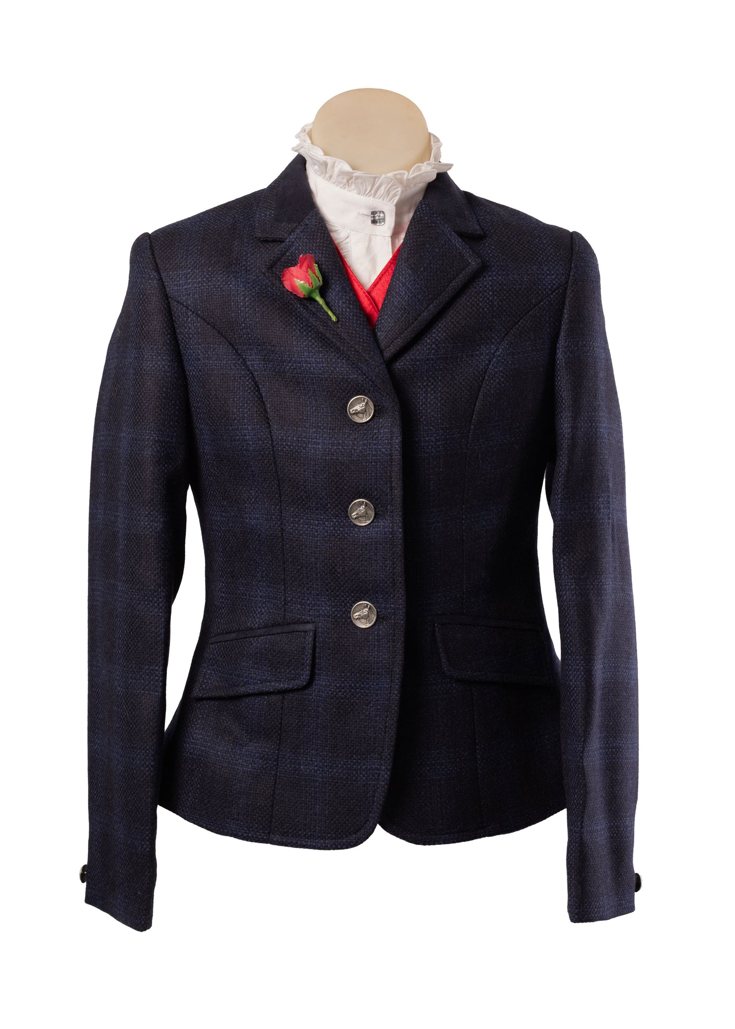 04 - 2026 Children's Dark navy midweight pure wool tweed with a hint of blue with navy detail Jacket