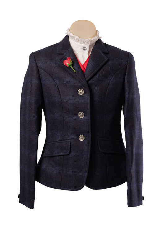 04 - 2026 Children's Dark navy midweight pure wool tweed with a hint of blue with navy detail Jacket