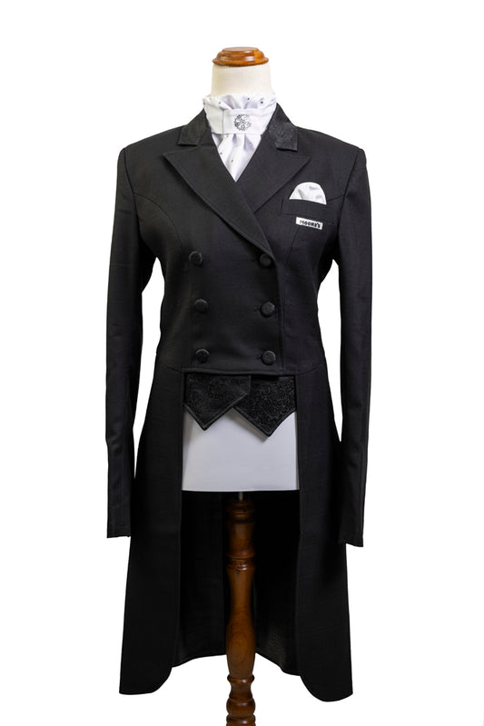 The Versailles Collection: Ladies Black Stretch Dressage Tailcoat