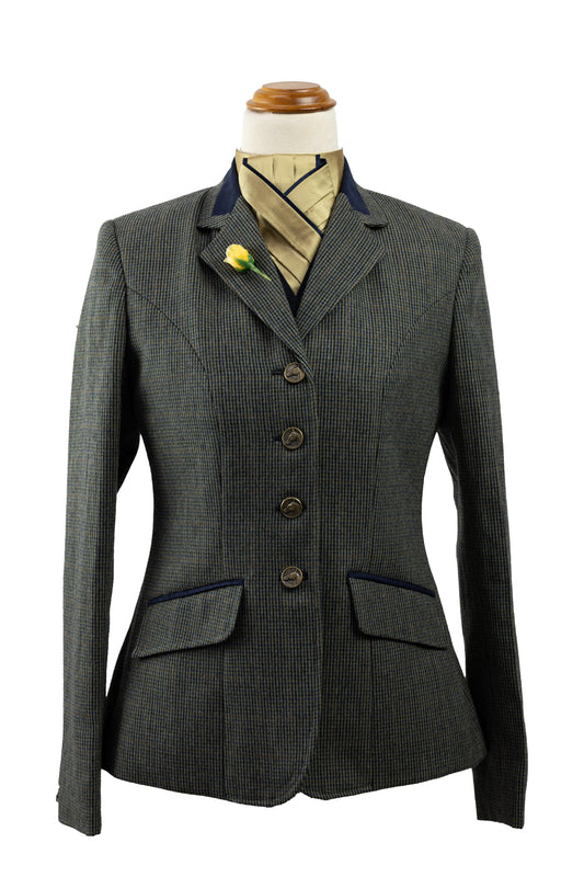 06 - 2024 Ladies Houndstooth pure wool tweed Jacket