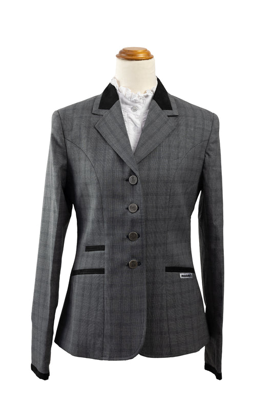 New Style Ladies Grey/Black Stretch Tweed Jacket